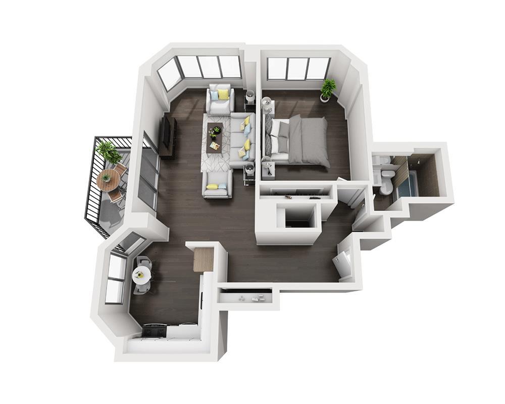 Floor Plan - One Bedroom A1V