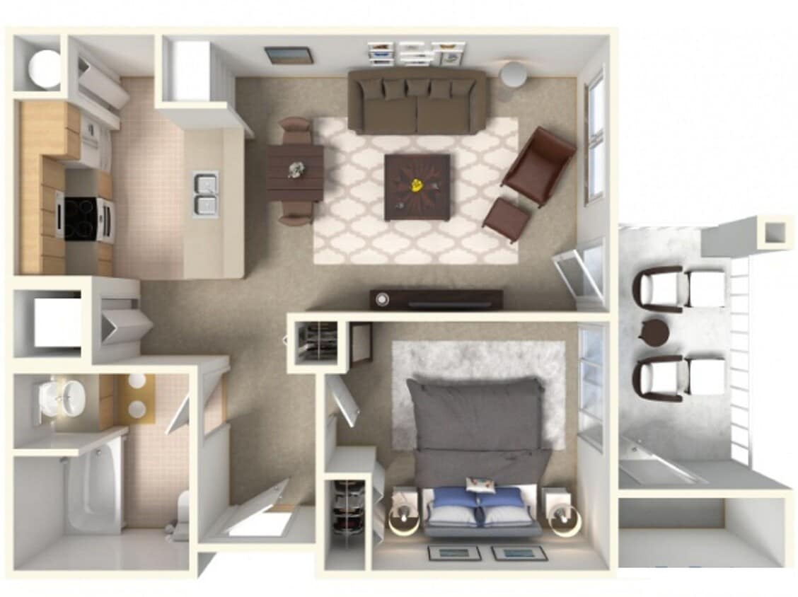 Floor Plan - 1X1 INT-G