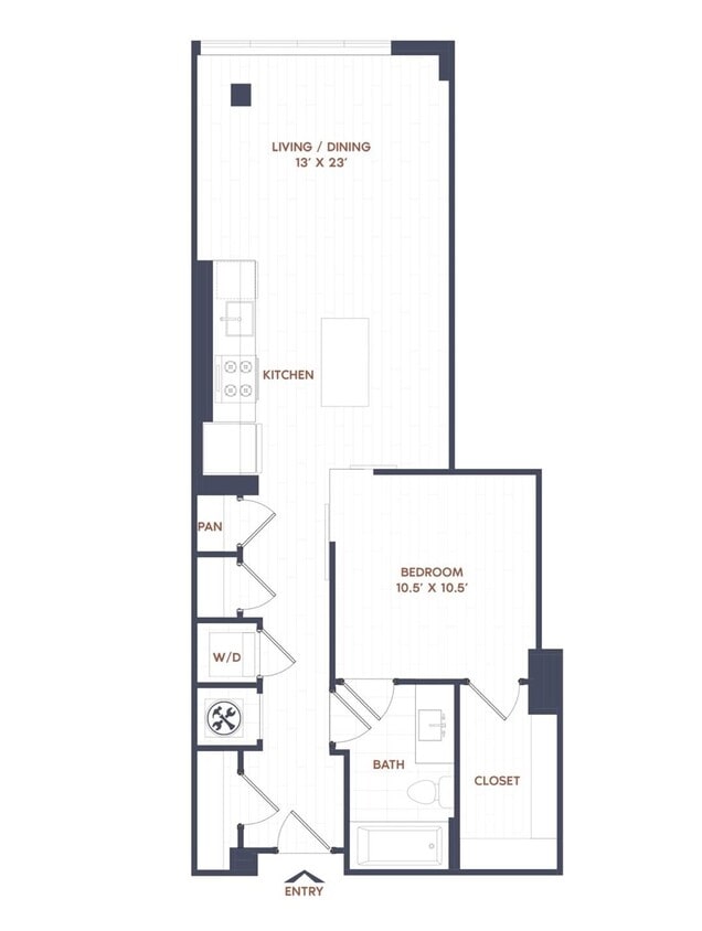 Floor Plan - 1 Bed/1 Bath-A07