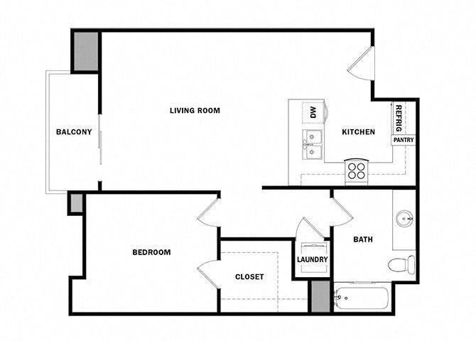 Floor Plan - 1x1 B1
