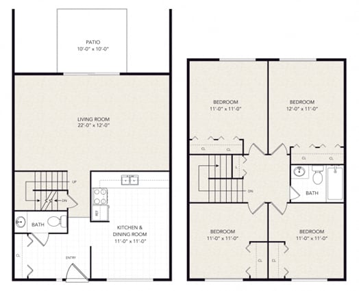 Floor Plan - 4 Bedrooms