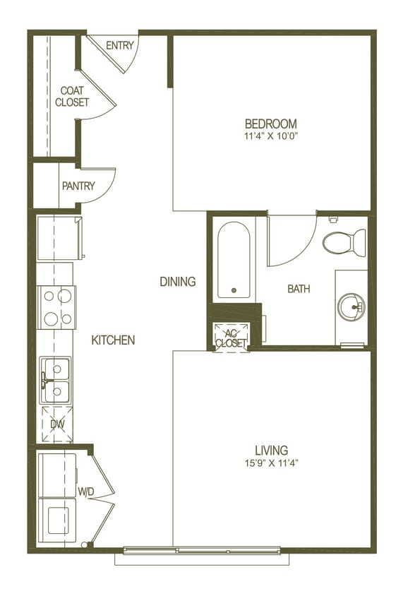 Unit E1.jpg - Studio One Bathroom