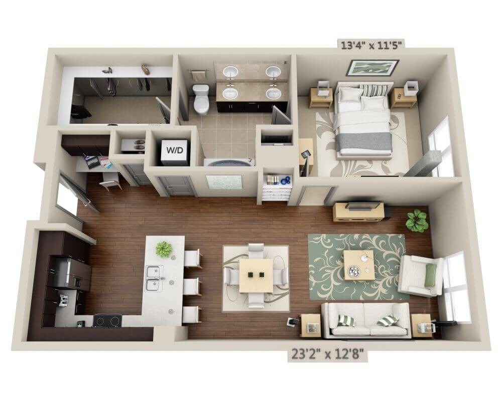 Floor Plan - One Bedroom A1K