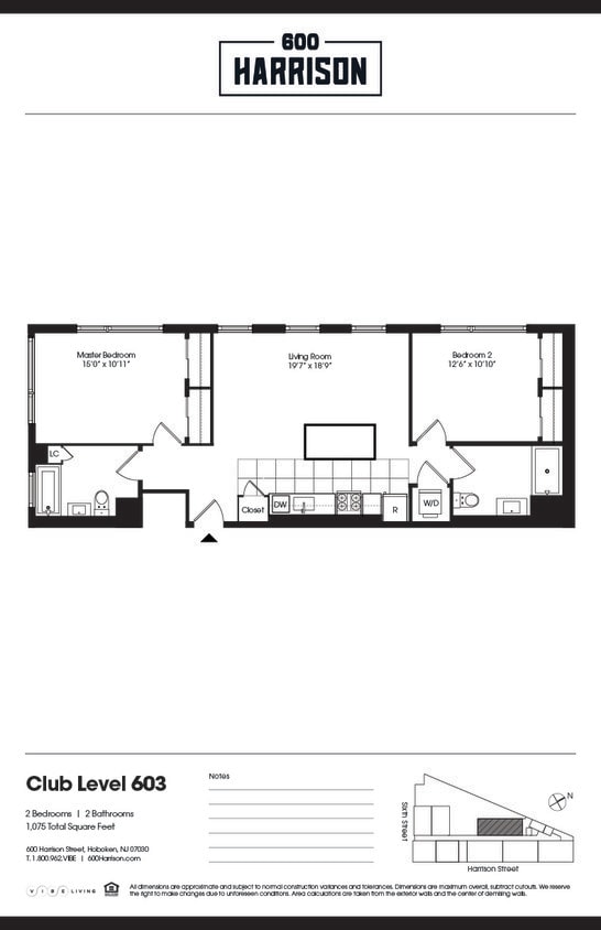 Floor Plan - 2 BR - 2 BA