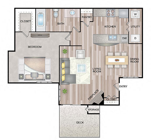 Floor Plan - One Bedroom