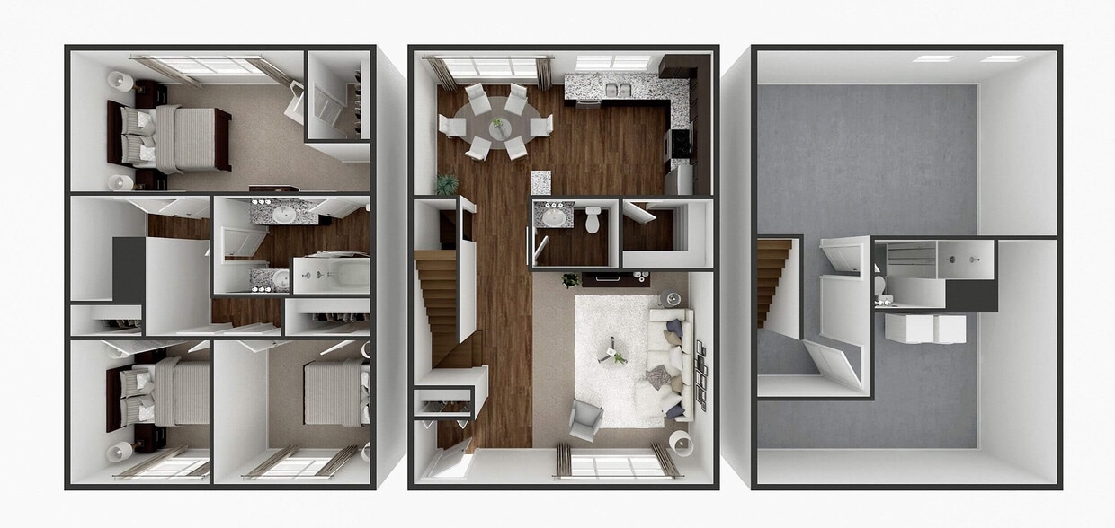 Floor Plan - 3 Bedroom 2.5 Bath  1860 sq ft