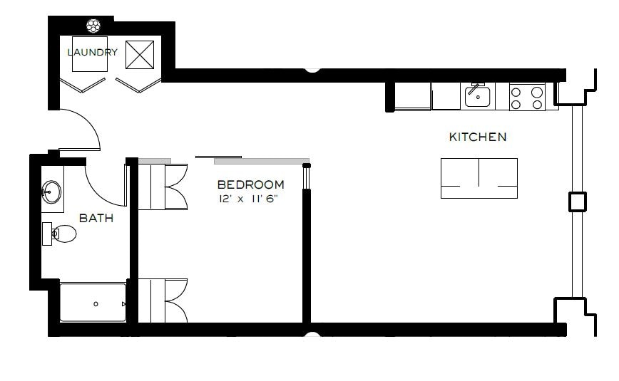 Floor Plan - One Bedroom A2