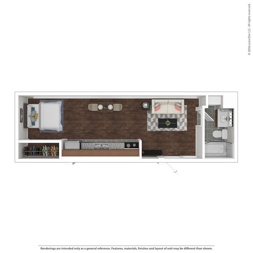 Studio - 362 sqft - Studio