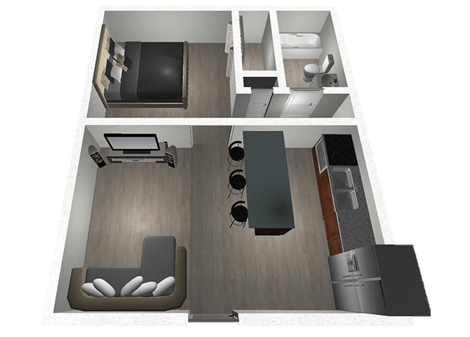Floor Plan - Jr. 1 Bedroom West