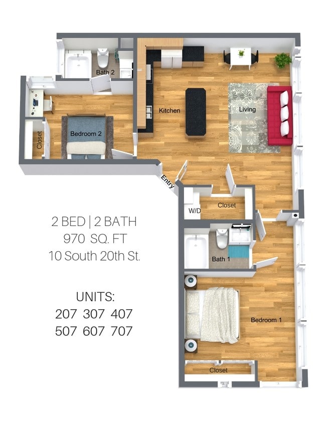 Floor Plan - Two Bedroom