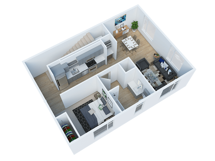 Floor Plan - 2 Bedroom B Loft