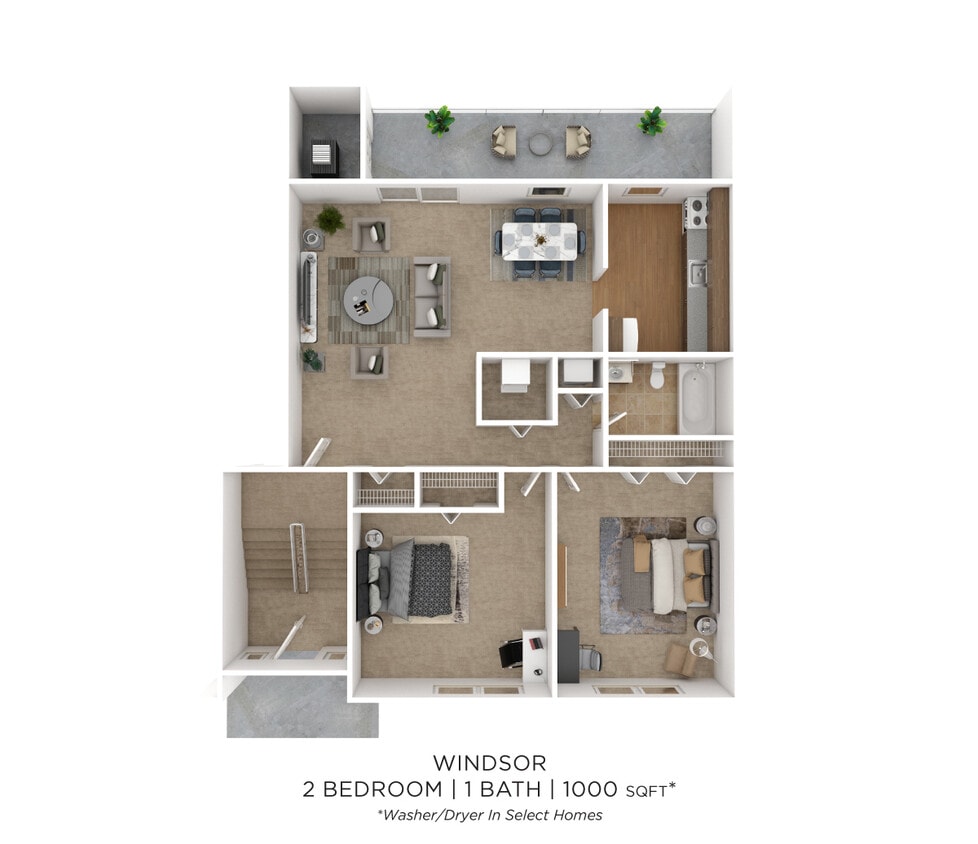Floor Plan - Two Bedroom - Windsor