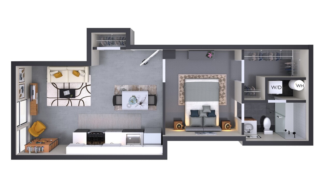 Floor Plan - E05-1b1b * Extra Large Historic Windows