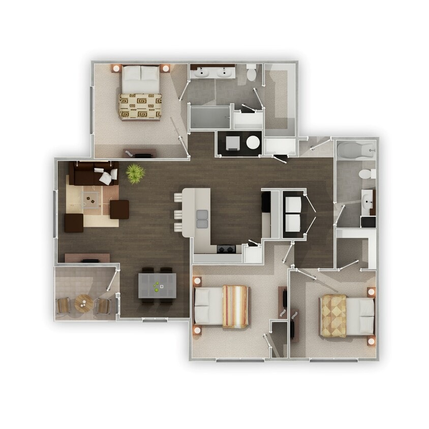 Floor Plan - The Wabamun - Furnished