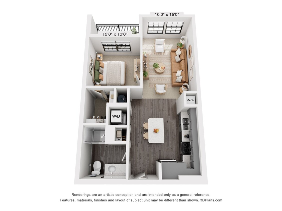 1-Bedroom 1-Bathroom | 677 sqft - 1-Bedroom 1-Bathroom | 677 sqft