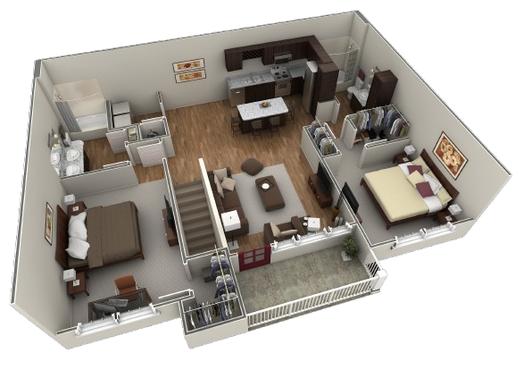 Floor Plan - 2 BR Grand Overlook Garage