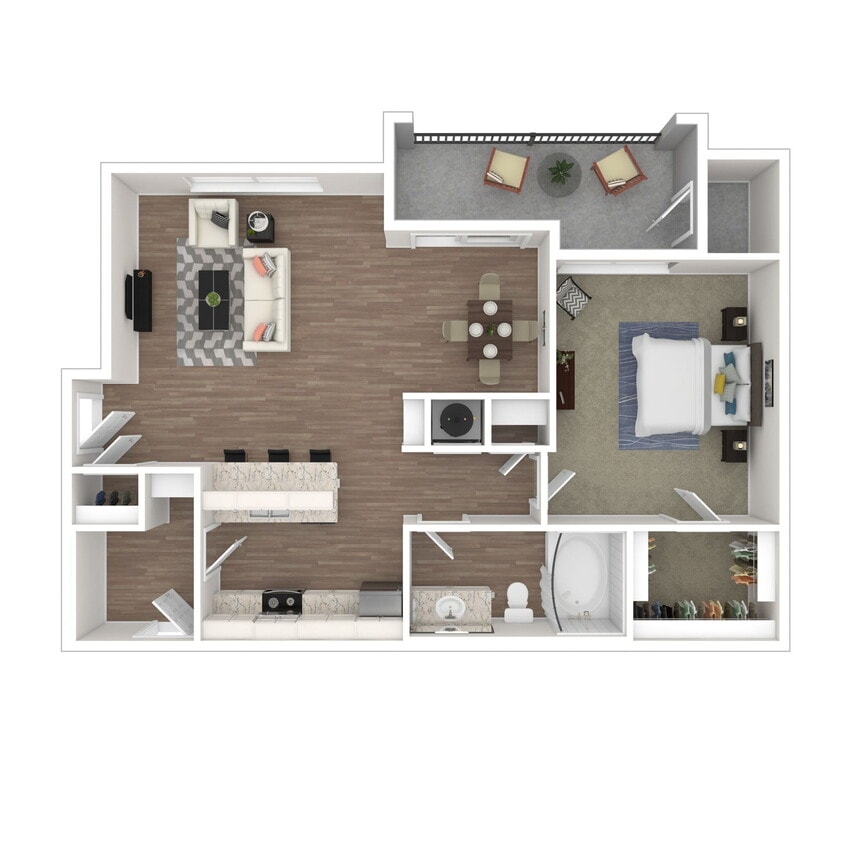 Floor Plan - 1x1 Large Upgrade