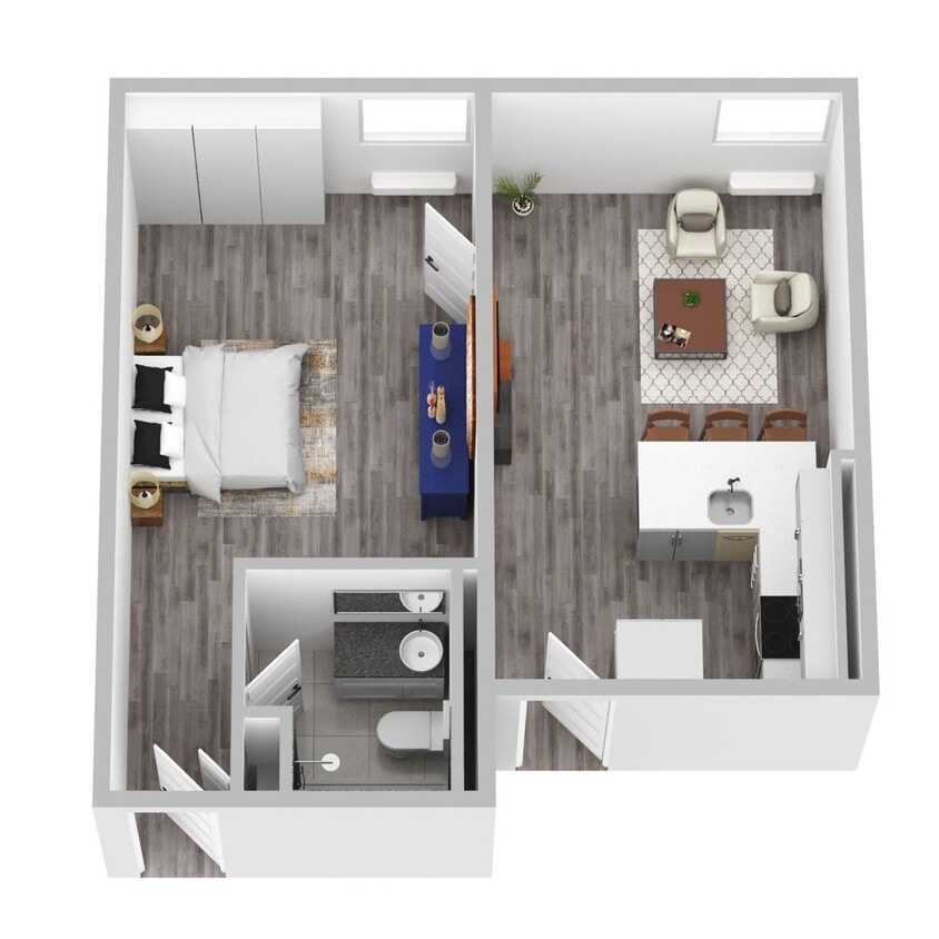 Floor Plan - 1 Bedroom