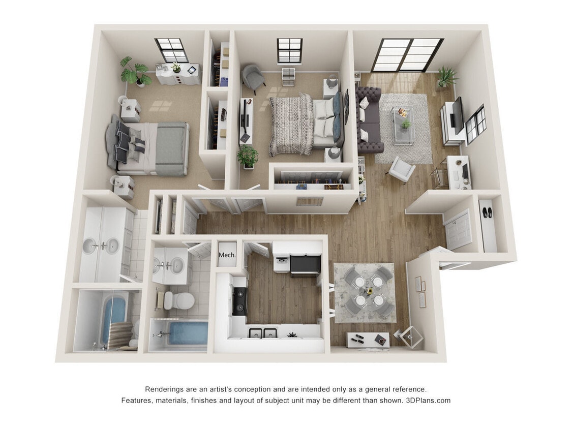 Floor Plan - 986sf