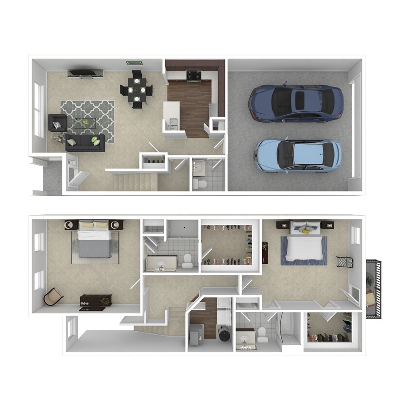 B2 3D Floor plan - B2
