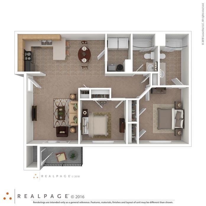 Floor Plan - 2 Bedroom 1 Bath