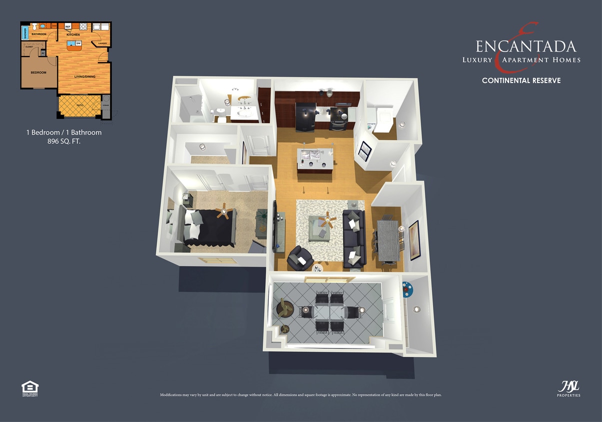 Floor Plan - One Bedroom