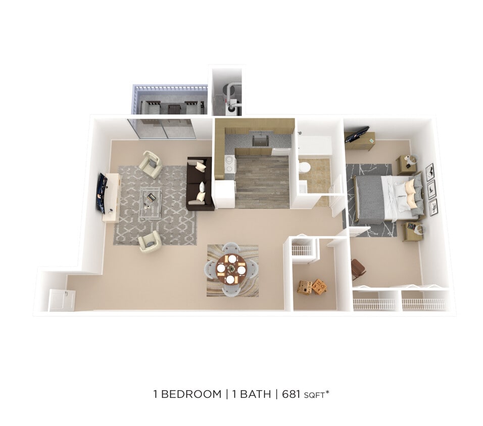 Floor Plan - One Bedroom