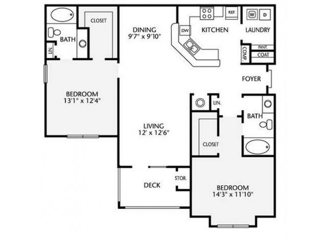 Juniper1 1192 sq ft.jpg - B1 Juniper - 2 Bedroom, 2 Bathroom
