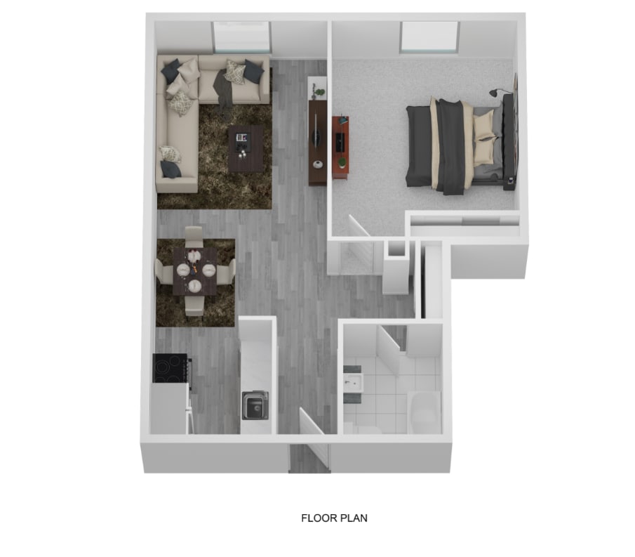 Floor Plan - 1 Bedroom