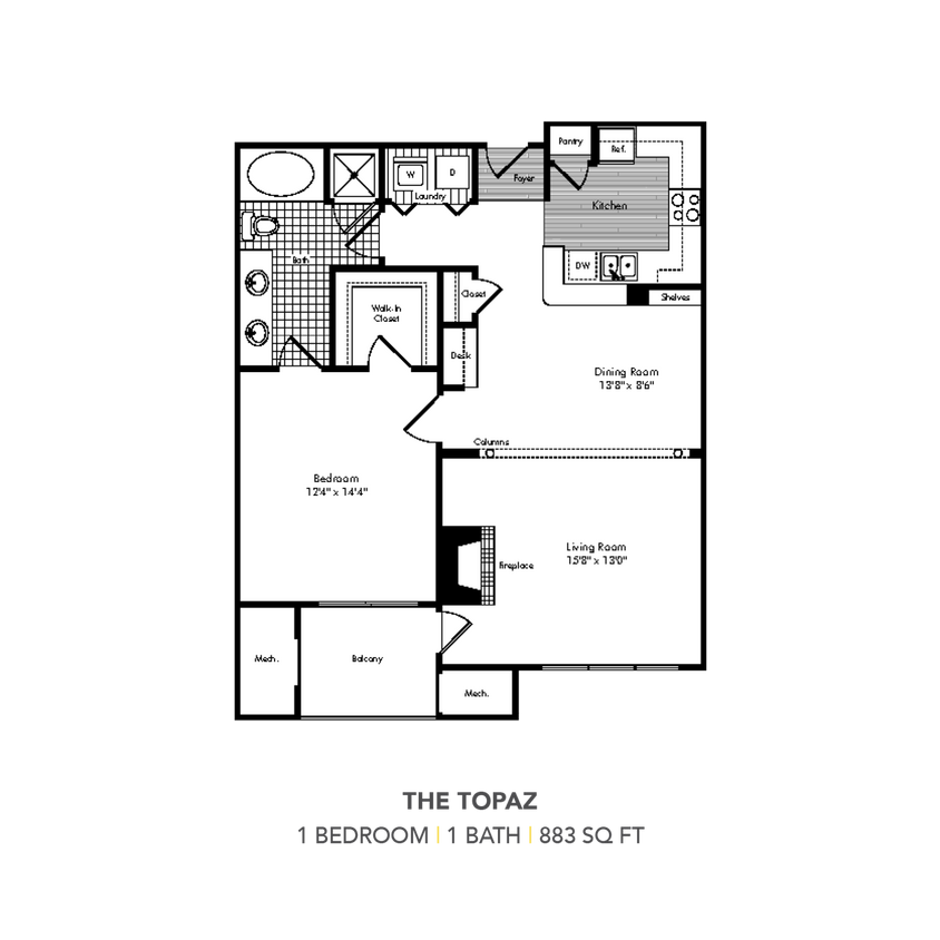 Floor Plan - AA1: The Topaz