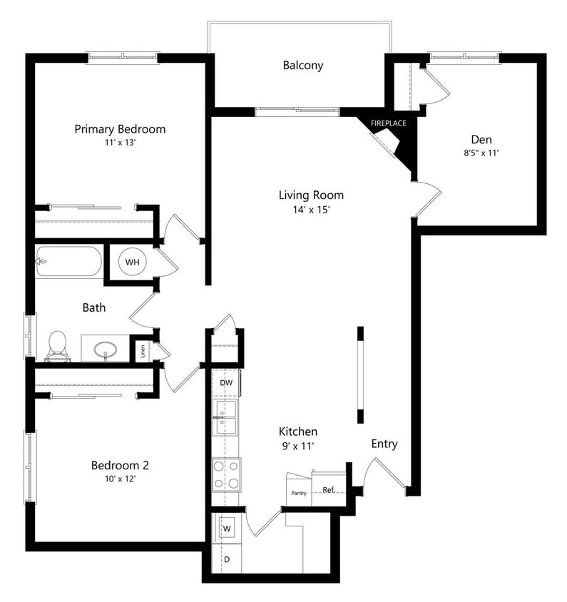 Floor Plan - Poplar with Den