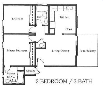 2BR/2BA - 2x2