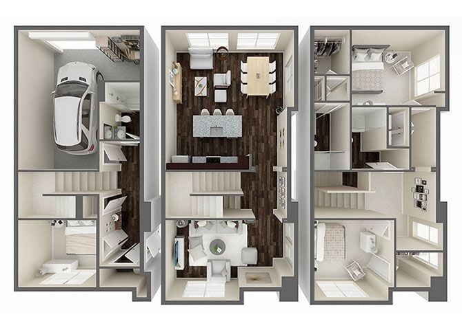Floor Plan - C - Townhome