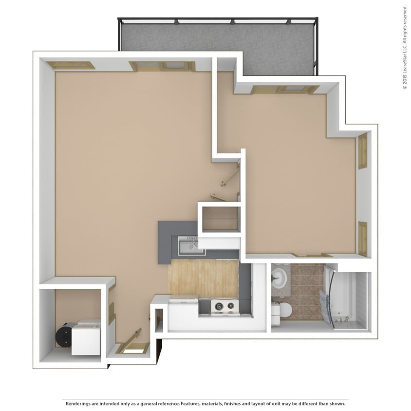Floor Plan - 1x1p