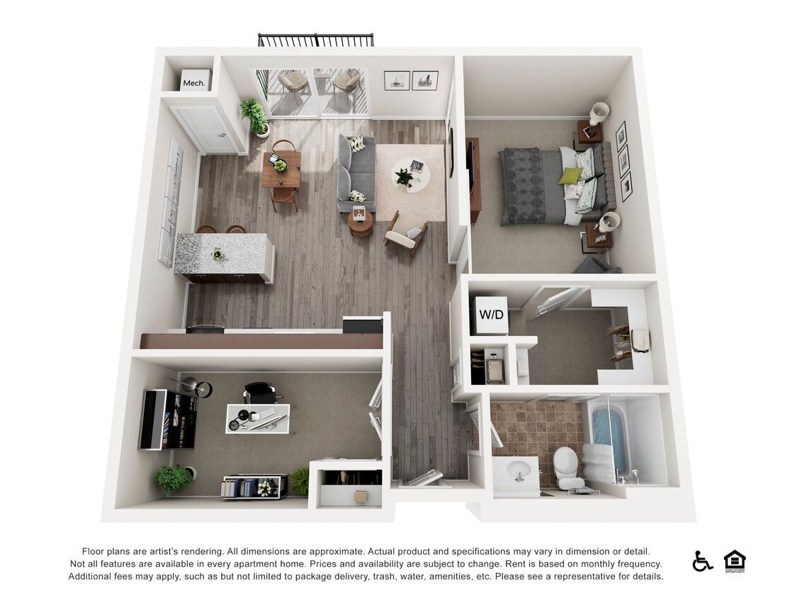 Floor Plan - Eastman (1BR+Den)
