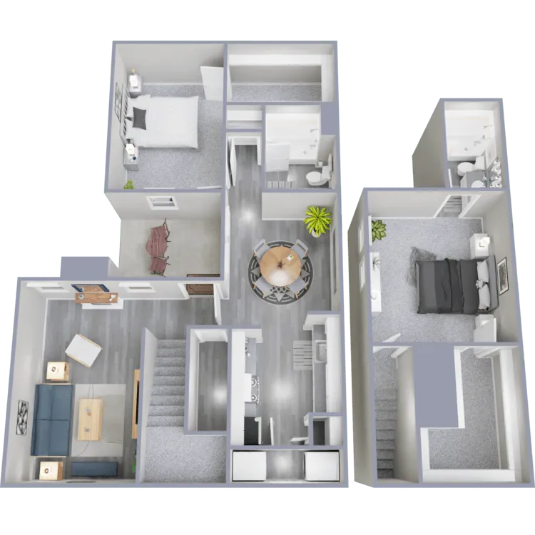 Floor Plan - 2X2-TH