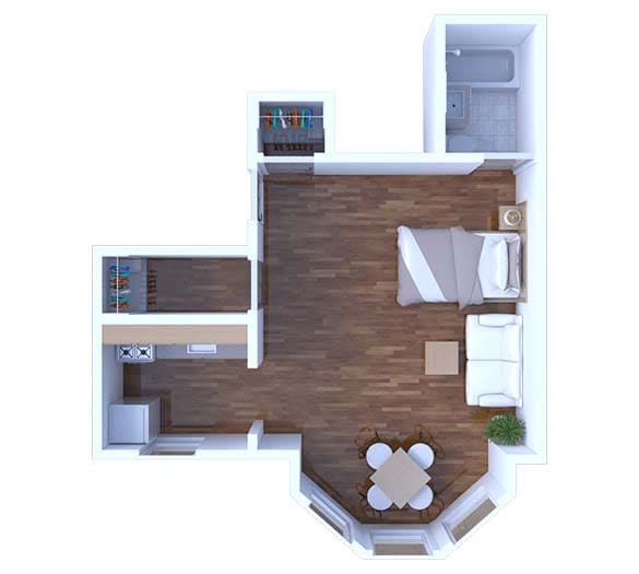 Floor Plan - Studio Floor Plan S23 666 3F