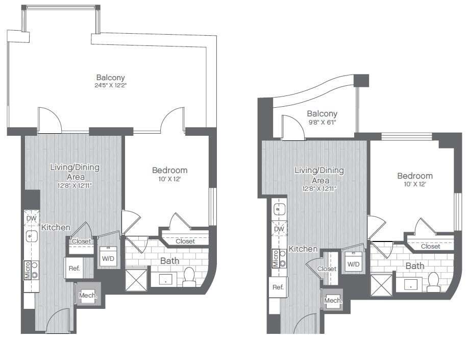 Floor Plan - 1 Bed/1 Bath-A3