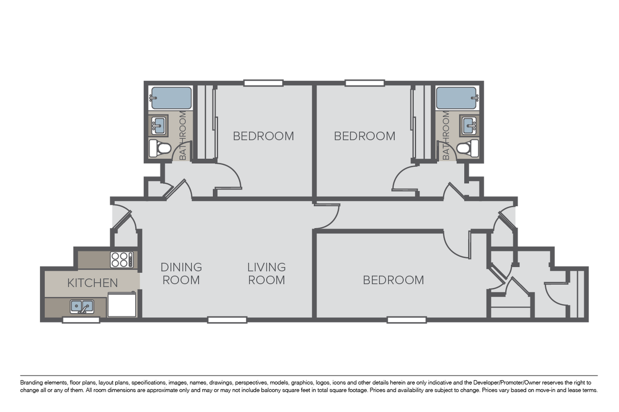 Floor Plan - 3 Bed E