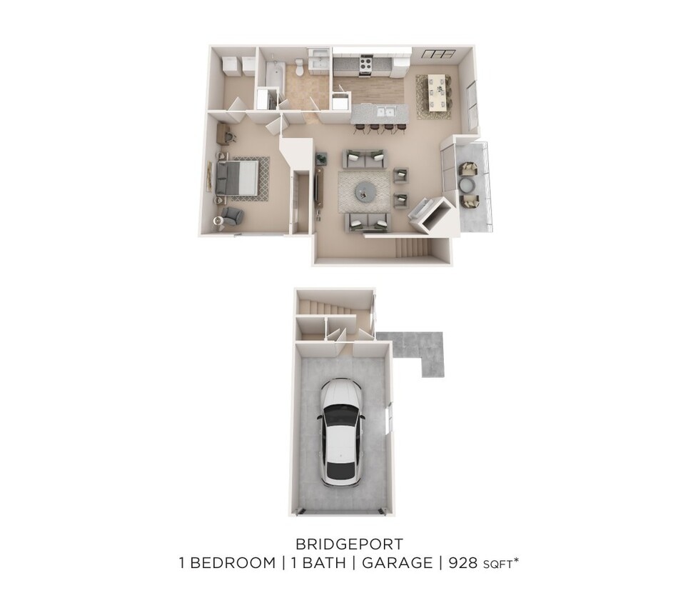 Floor Plan - Bridgeport w/ Garage - Upper Level