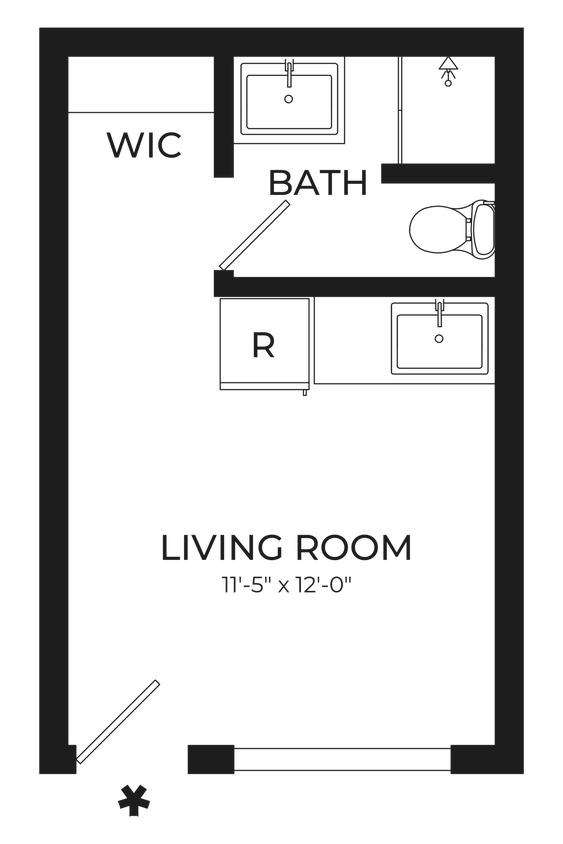 Floor Plan - Larger Studio