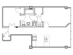 Floor Plan - Two Bedroom Jack-n-Jill Bath