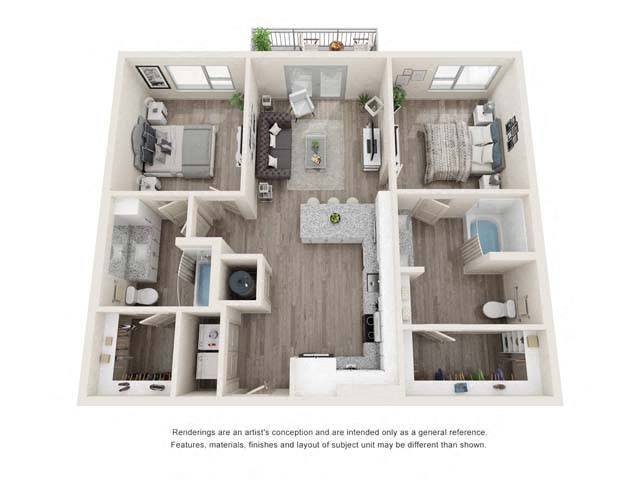 Floor Plan - Two-Bedroom (B5A)