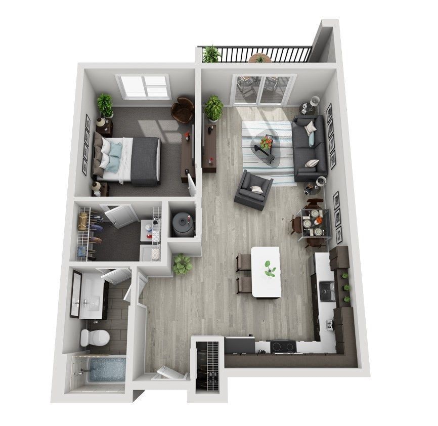 Floor Plan - B2 (1BR)