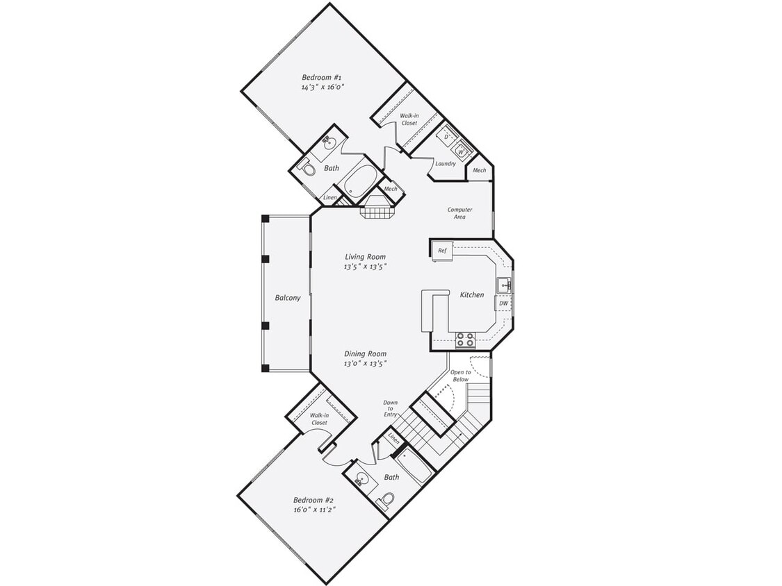 Floor Plan - 2 Bed/2 Bath-The Nicklaus