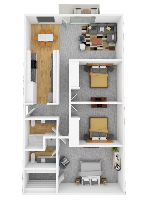 Floor Plan - 3 Bed 2 Bath - A