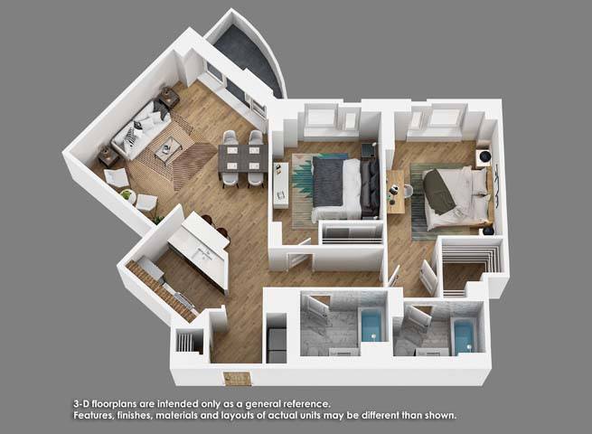 Floor Plan - 2 Bedroom 2 Bath- B06