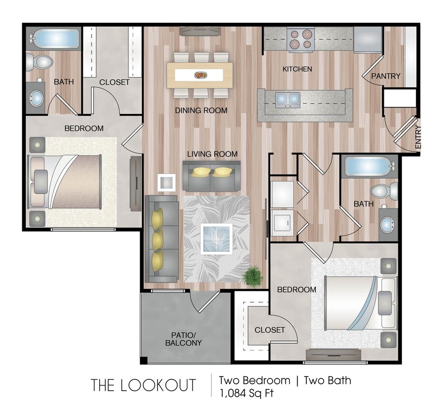 1084 square feet - The Lookout