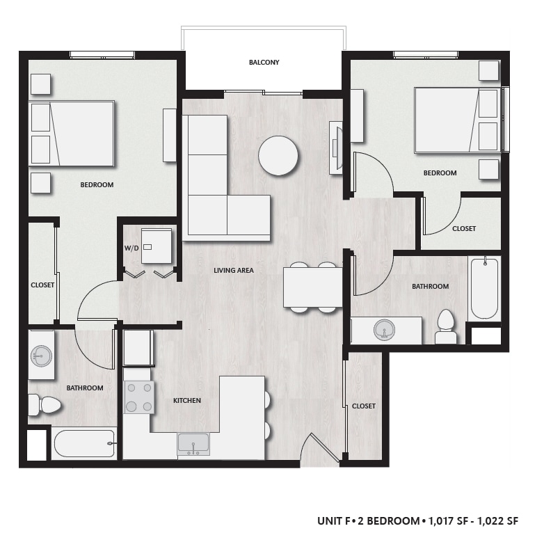 Floor Plan - 984 Broadway #314 UNFURNISHED