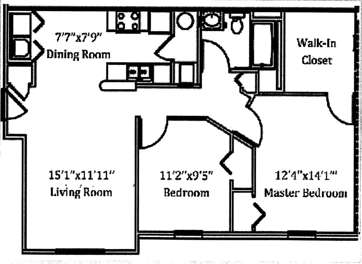 Floor Plan - 2B1B Silver